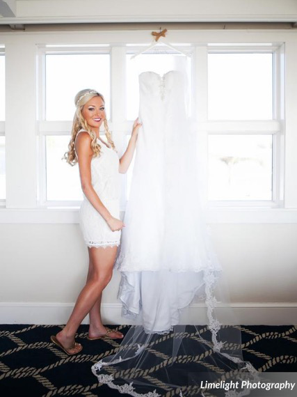 Beautiful Bride with makeup and hair done